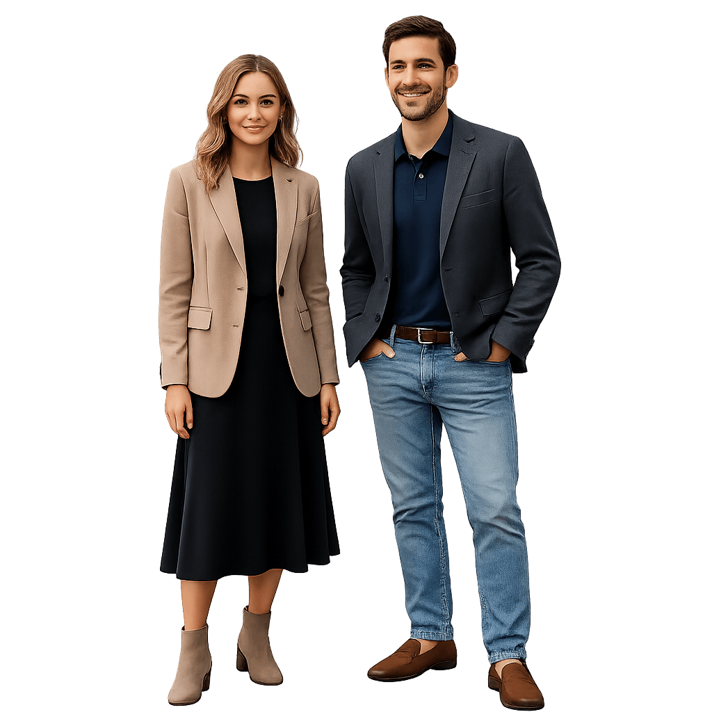 Two eCommerce sellers reviewing Shopify seller insurance