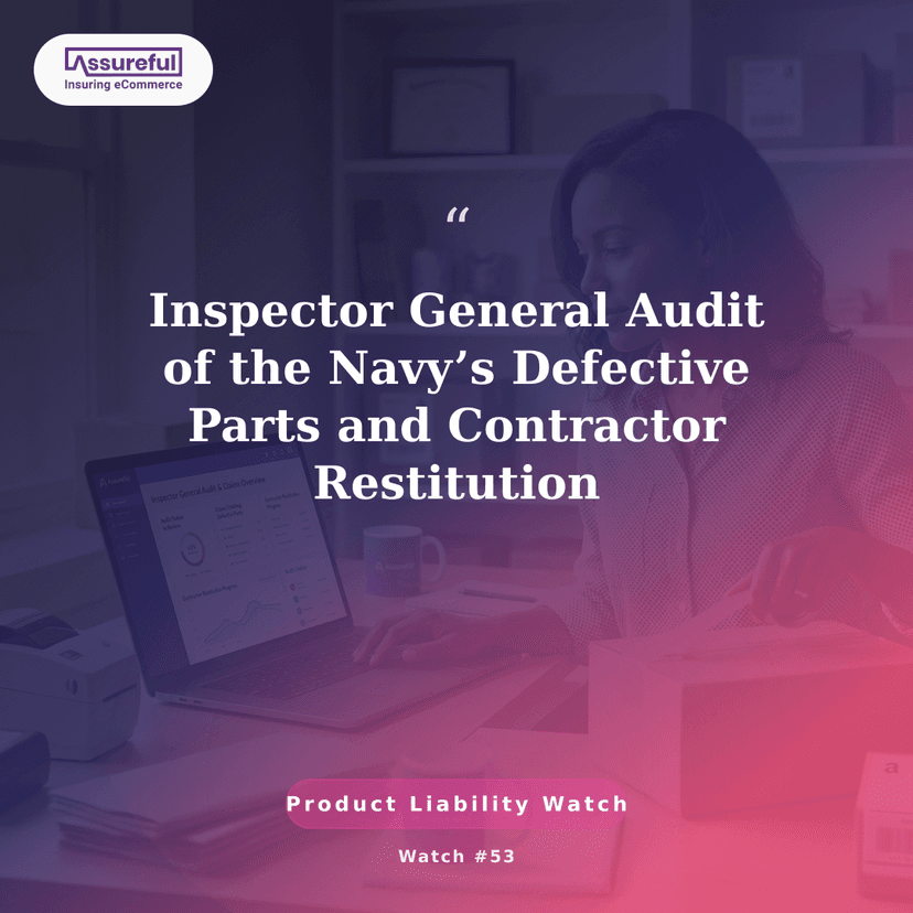 Inspector General Audit of the Navy’s Defective Parts and Contractor Restitution