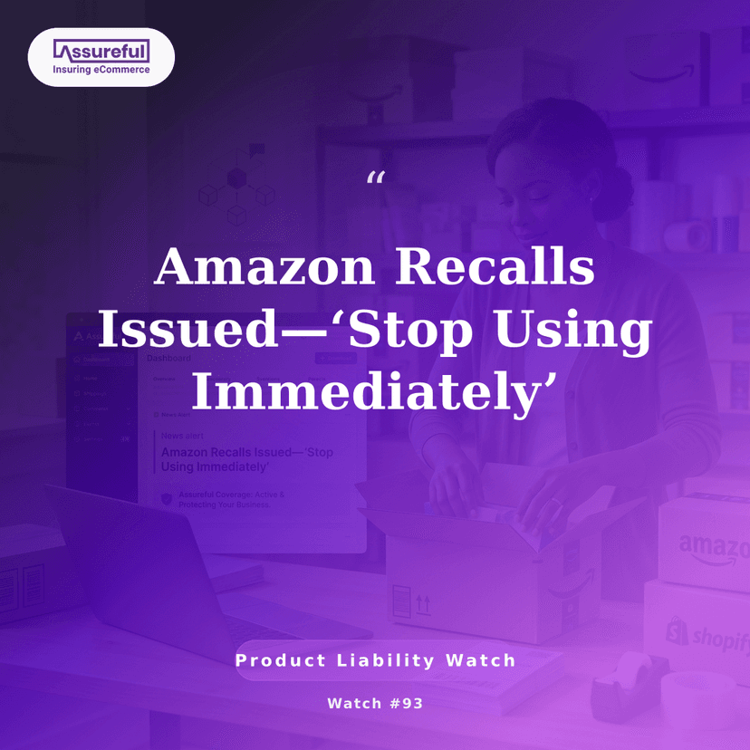 Amazon Recalls Issued, ‘Stop Using Immediately’