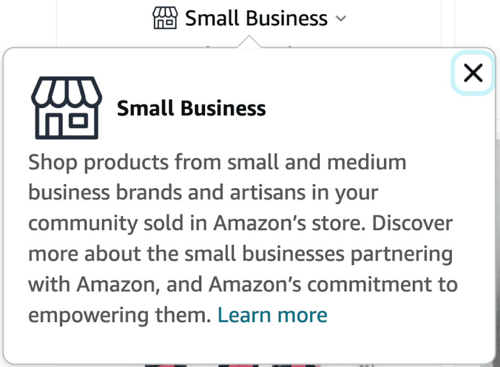 Small business badge details