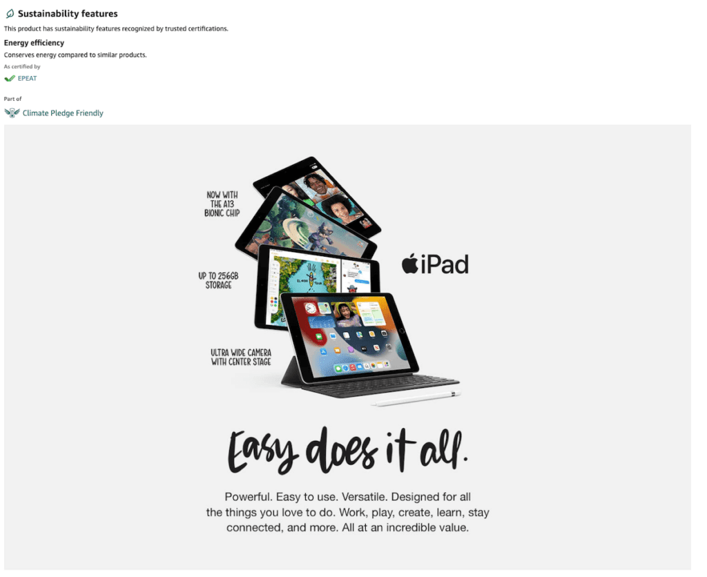 Apple A+ Content